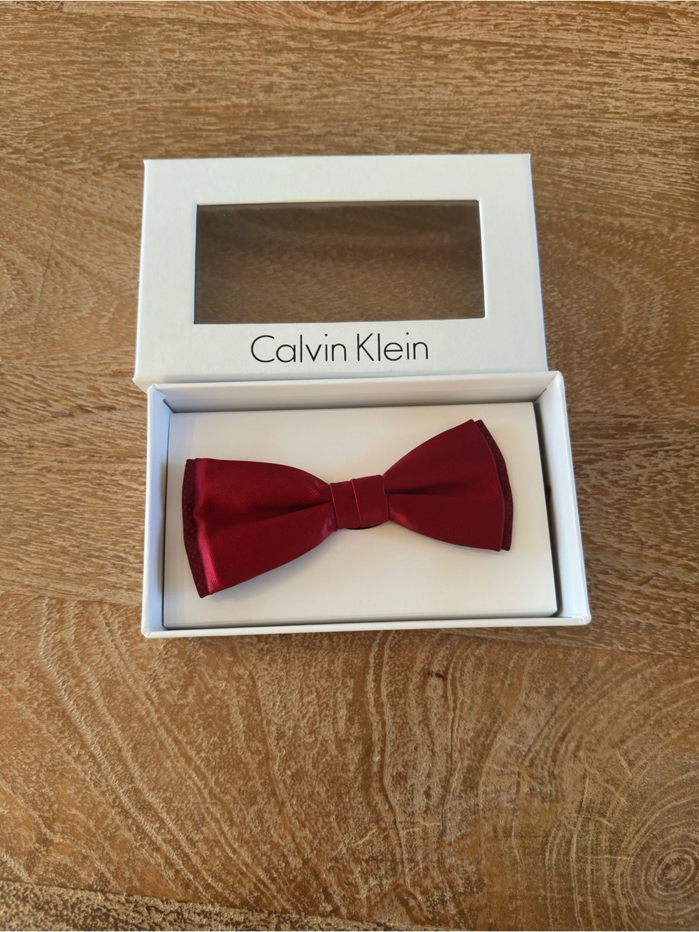 New!  Calvin Klein red bow tie